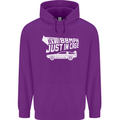 I Drive at 88mph Just in Case Funny Mens 80% Cotton Hoodie Purple