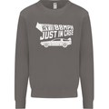 I Drive at 88mph Just in Case Funny Mens Sweatshirt Jumper Charcoal