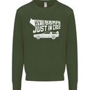 I Drive at 88mph Just in Case Funny Mens Sweatshirt Jumper Forest Green