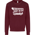 I Drive at 88mph Just in Case Funny Mens Sweatshirt Jumper Maroon