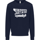I Drive at 88mph Just in Case Funny Mens Sweatshirt Jumper Navy Blue