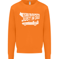 I Drive at 88mph Just in Case Funny Mens Sweatshirt Jumper Orange