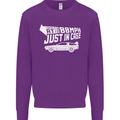 I Drive at 88mph Just in Case Funny Mens Sweatshirt Jumper Purple