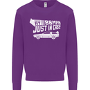 I Drive at 88mph Just in Case Funny Mens Sweatshirt Jumper Purple