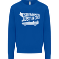 I Drive at 88mph Just in Case Funny Mens Sweatshirt Jumper Royal Blue
