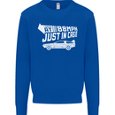 I Drive at 88mph Just in Case Funny Mens Sweatshirt Jumper Royal Blue