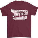 I Drive at 88mph Just in Case Funny Mens T-Shirt Cotton Gildan Maroon