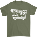 I Drive at 88mph Just in Case Funny Mens T-Shirt Cotton Gildan Military Green