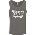 I Drive at 88mph Just in Case Funny Mens Vest Tank Top Charcoal