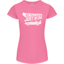 I Drive at 88mph Just in Case Funny Womens Petite Cut T-Shirt Azalea