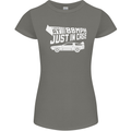 I Drive at 88mph Just in Case Funny Womens Petite Cut T-Shirt Charcoal