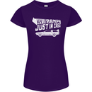 I Drive at 88mph Just in Case Funny Womens Petite Cut T-Shirt Purple