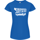 I Drive at 88mph Just in Case Funny Womens Petite Cut T-Shirt Royal Blue