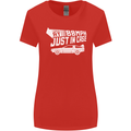 I Drive at 88mph Just in Case Funny Womens Wider Cut T-Shirt Red