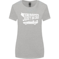 I Drive at 88mph Just in Case Funny Womens Wider Cut T-Shirt Sports Grey