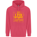 I Fix Stuff Funny Carpenter DIY Tradesman Childrens Kids Hoodie Heliconia