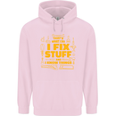 I Fix Stuff Funny Carpenter DIY Tradesman Childrens Kids Hoodie Light Pink