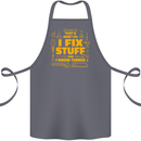 I Fix Stuff Funny Carpenter DIY Tradesman Cotton Apron 100% Organic Steel