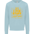 I Fix Stuff Funny Carpenter DIY Tradesman Kids Sweatshirt Jumper Light Blue