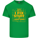 I Fix Stuff Funny Carpenter DIY Tradesman Kids T-Shirt Childrens Irish Green
