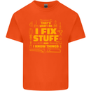 I Fix Stuff Funny Carpenter DIY Tradesman Kids T-Shirt Childrens Orange
