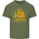 I Fix Stuff Funny Carpenter DIY Tradesman Mens Cotton T-Shirt Tee Top Military Green