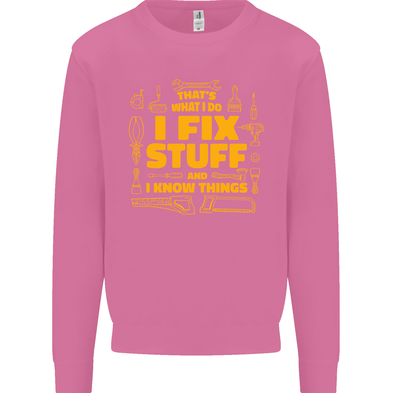 I Fix Stuff Funny Carpenter DIY Tradesman Mens Sweatshirt Jumper Azalea