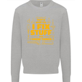 I Fix Stuff Funny Carpenter DIY Tradesman Mens Sweatshirt Jumper Sports Grey