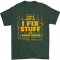 I Fix Stuff Funny Carpenter DIY Tradesman Mens T-Shirt 100% Cotton Forest Green