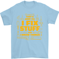 I Fix Stuff Funny Carpenter DIY Tradesman Mens T-Shirt 100% Cotton Light Blue