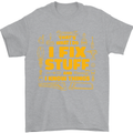 I Fix Stuff Funny Carpenter DIY Tradesman Mens T-Shirt 100% Cotton Sports Grey