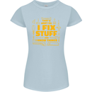 I Fix Stuff Funny Carpenter DIY Tradesman Womens Petite Cut T-Shirt Light Blue