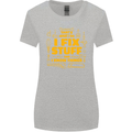 I Fix Stuff Funny Carpenter DIY Tradesman Womens Wider Cut T-Shirt Sports Grey