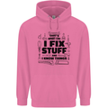 I Fix Stuff Funny Handyman Tradesman DIY Childrens Kids Hoodie Azalea