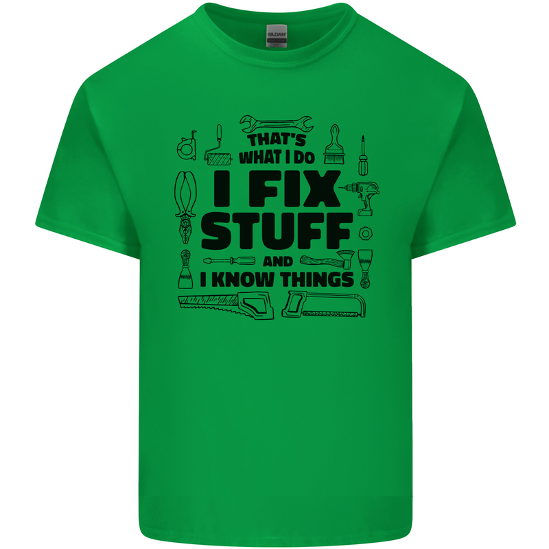 I Fix Stuff Funny Handyman Tradesman DIY Kids T-Shirt Childrens Irish Green