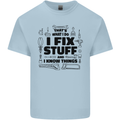 I Fix Stuff Funny Handyman Tradesman DIY Kids T-Shirt Childrens Light Blue