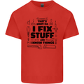 I Fix Stuff Funny Handyman Tradesman DIY Kids T-Shirt Childrens Red