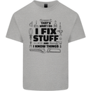 I Fix Stuff Funny Handyman Tradesman DIY Kids T-Shirt Childrens Sports Grey