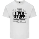 I Fix Stuff Funny Handyman Tradesman DIY Kids T-Shirt Childrens White