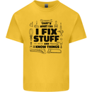 I Fix Stuff Funny Handyman Tradesman DIY Kids T-Shirt Childrens Yellow