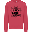 I Fix Stuff Funny Handyman Tradesman DIY Mens Sweatshirt Jumper Heliconia