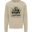 I Fix Stuff Funny Handyman Tradesman DIY Mens Sweatshirt Jumper Sand