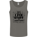 I Fix Stuff Funny Handyman Tradesman DIY Mens Vest Tank Top Charcoal
