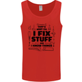 I Fix Stuff Funny Handyman Tradesman DIY Mens Vest Tank Top Red