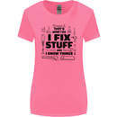 I Fix Stuff Funny Handyman Tradesman DIY Womens Wider Cut T-Shirt Azalea