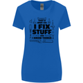 I Fix Stuff Funny Handyman Tradesman DIY Womens Wider Cut T-Shirt Royal Blue