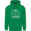 I Fix Stuff Funny Plumber Electrician Mechanic Childrens Kids Hoodie Irish Green
