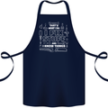 I Fix Stuff Funny Plumber Electrician Mechanic Cotton Apron 100% Organic Navy Blue