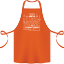 I Fix Stuff Funny Plumber Electrician Mechanic Cotton Apron 100% Organic Orange
