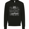 I Fix Stuff Funny Plumber Electrician Mechanic Kids Sweatshirt Jumper Black